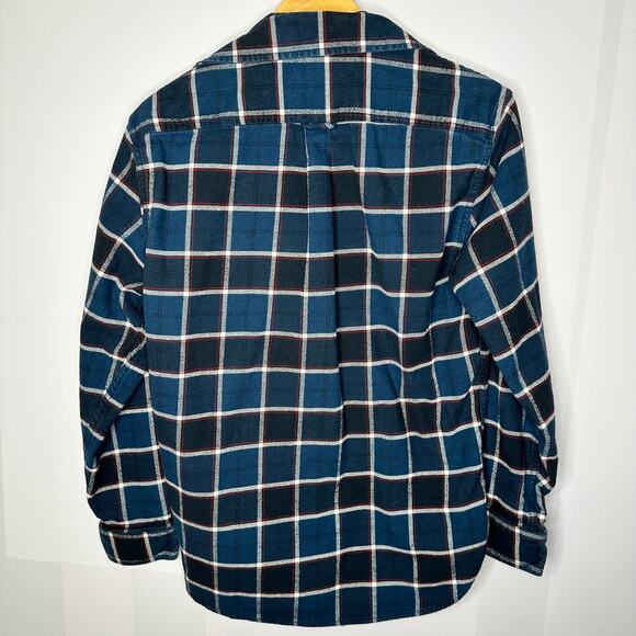 Jach's Blue Men's Flannel Warm Cotton Button Down Shirt Shacket Medium - Picture 5 of 6